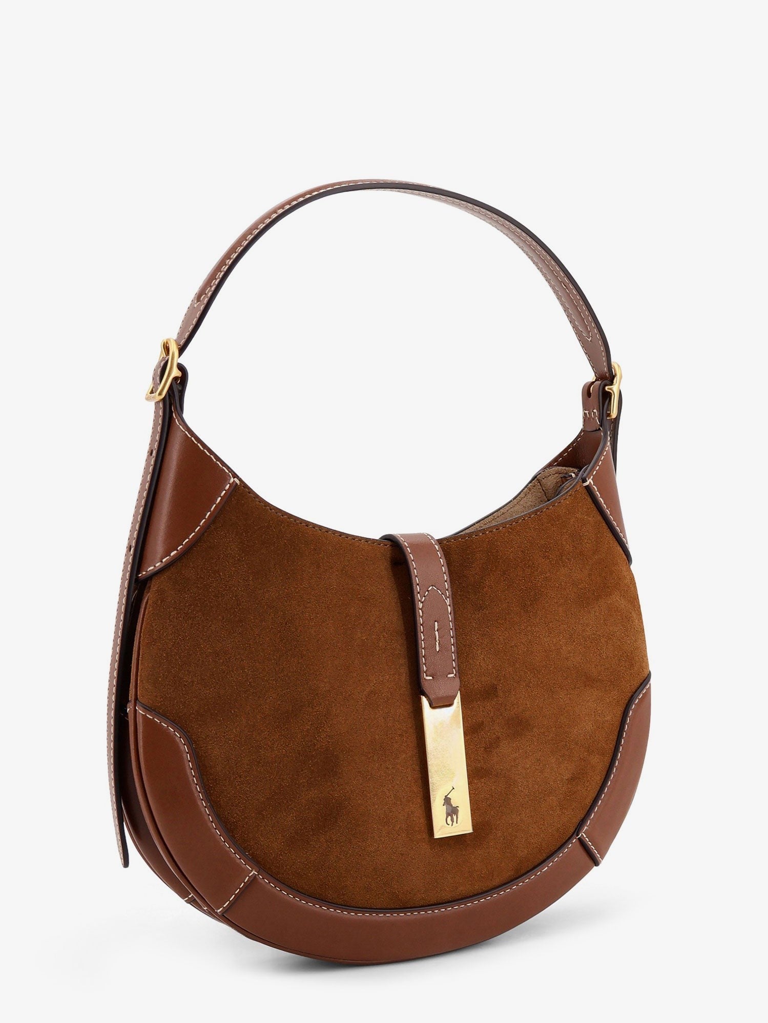 Polo Ralph Lauren - Suede and leather shoulder bag