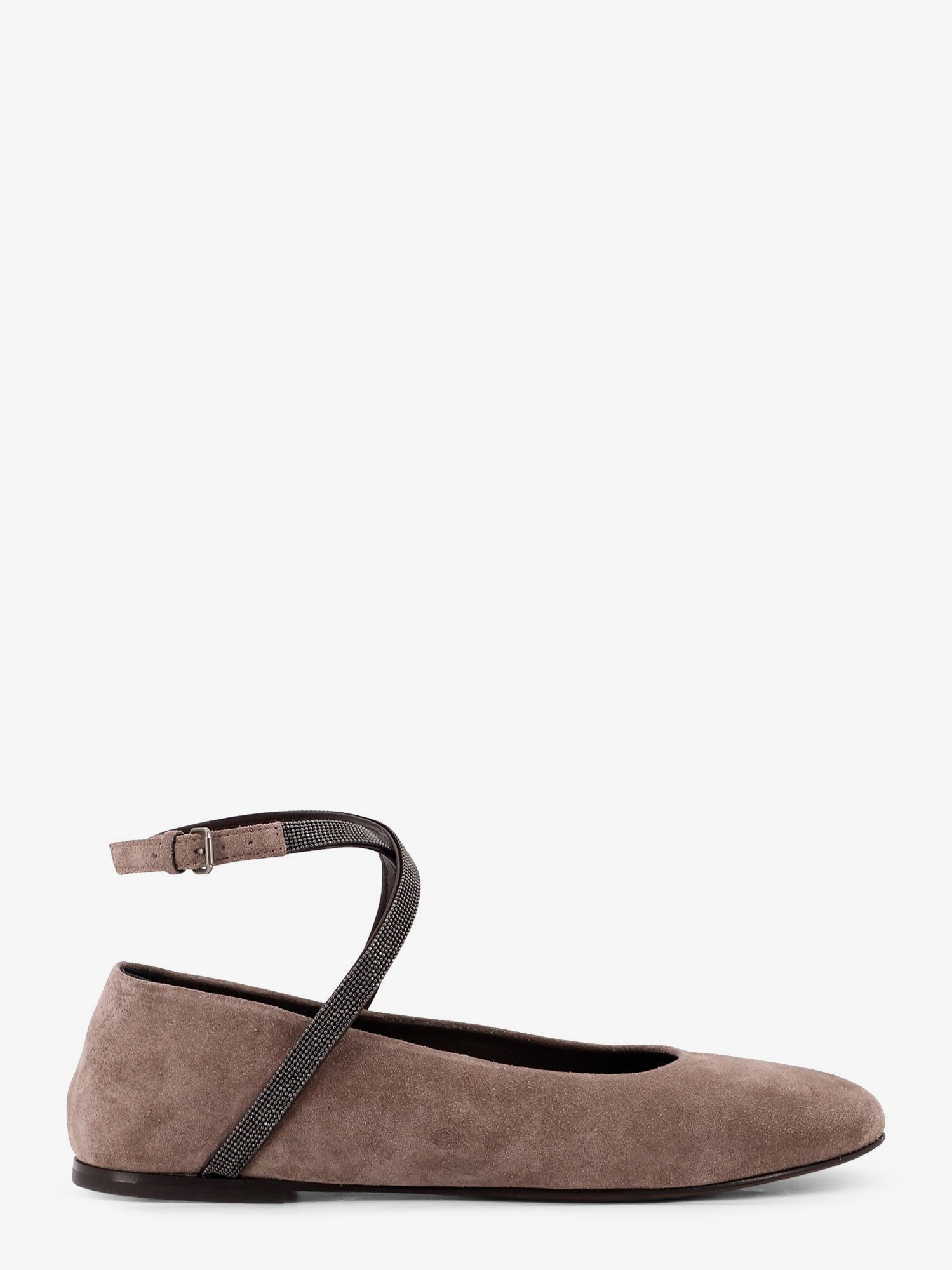 Suede Ballerinas with Monili detail