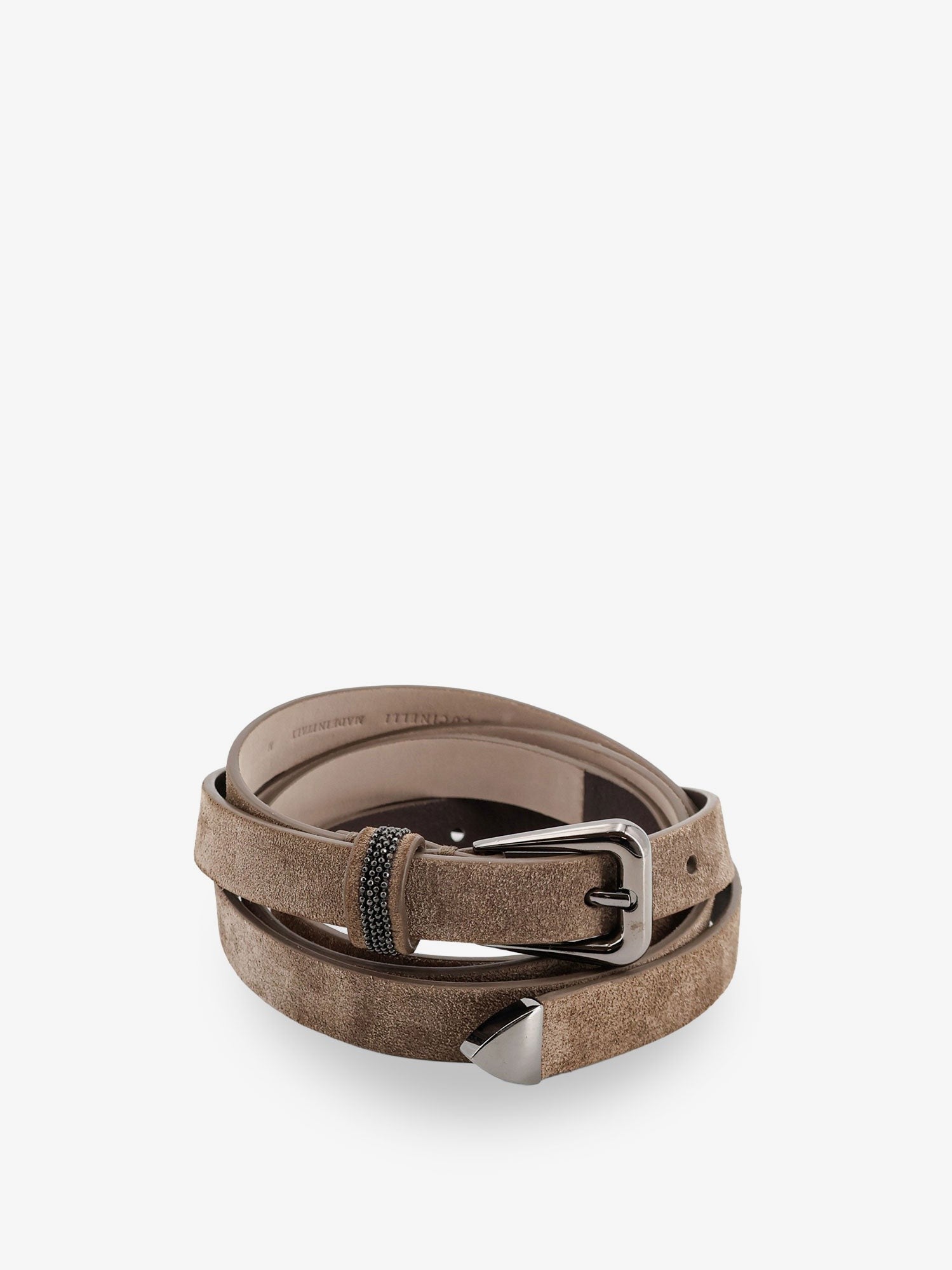 Brunello Cucinelli Brunello Cucinelli - Suede belt with Monili details