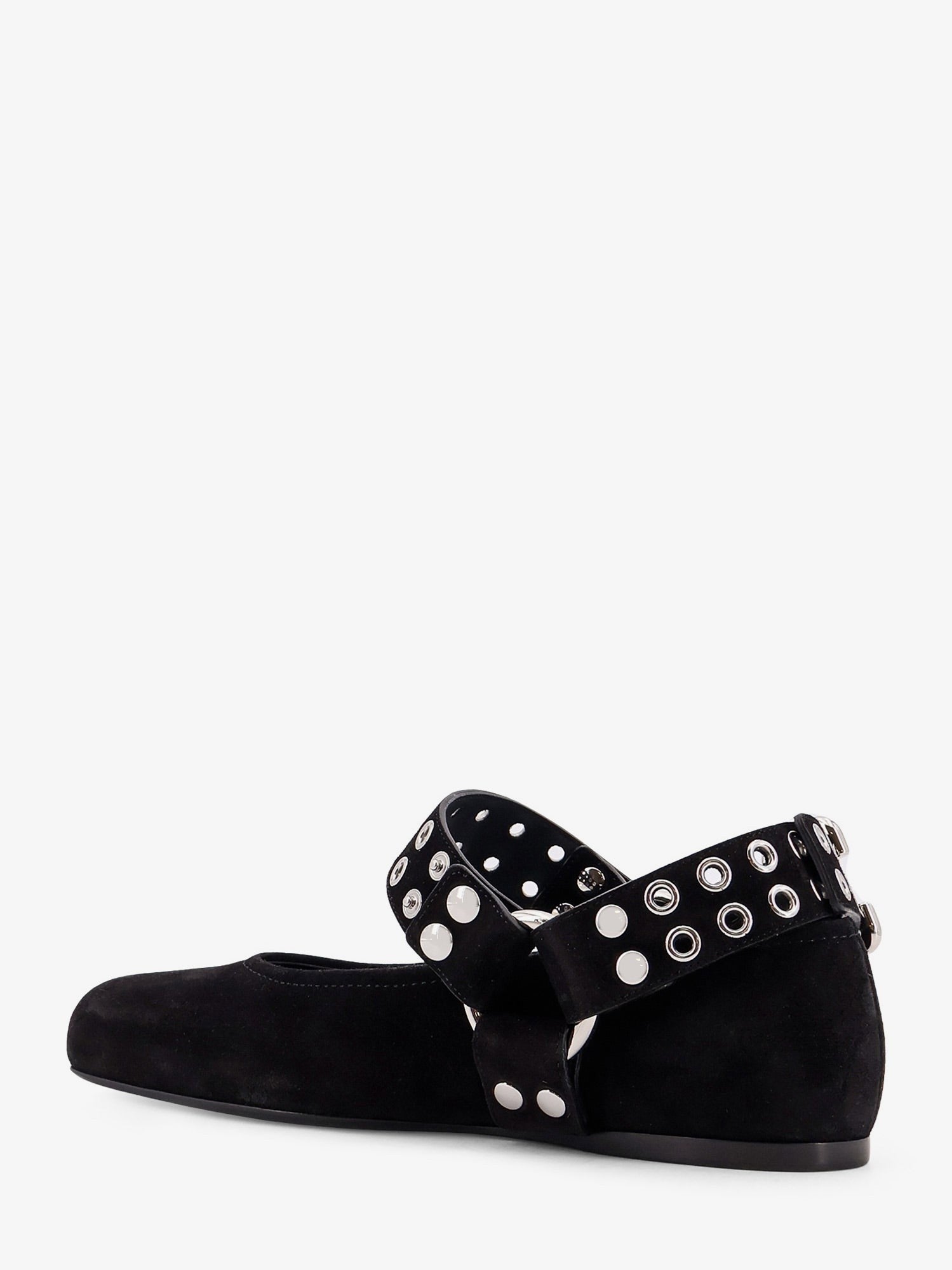 ALAIA - Suede Biker Flat Ballerinas
