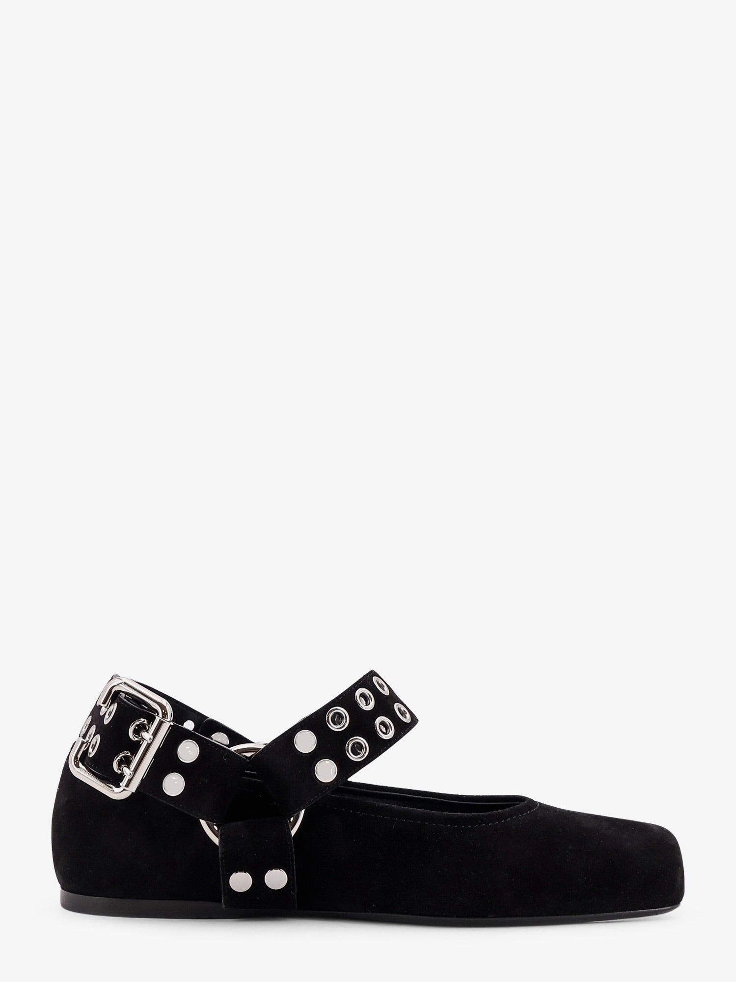 ALAIA - Suede Biker Flat Ballerinas