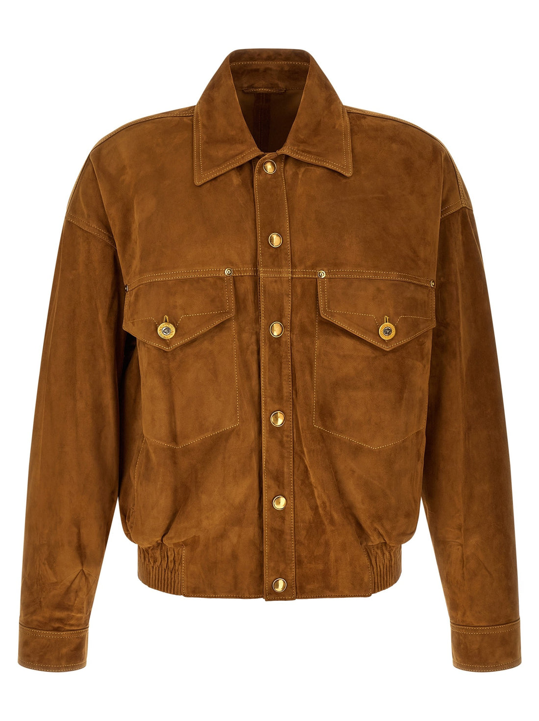 Versace - Suede blouson Brown