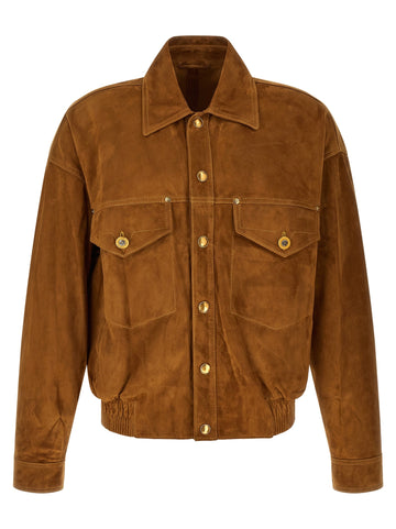 Versace - Suede blouson Brown