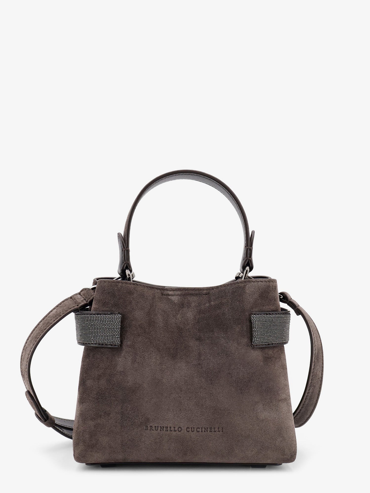 Brunello Cucinelli - Suede crossbody bag with Monili detail