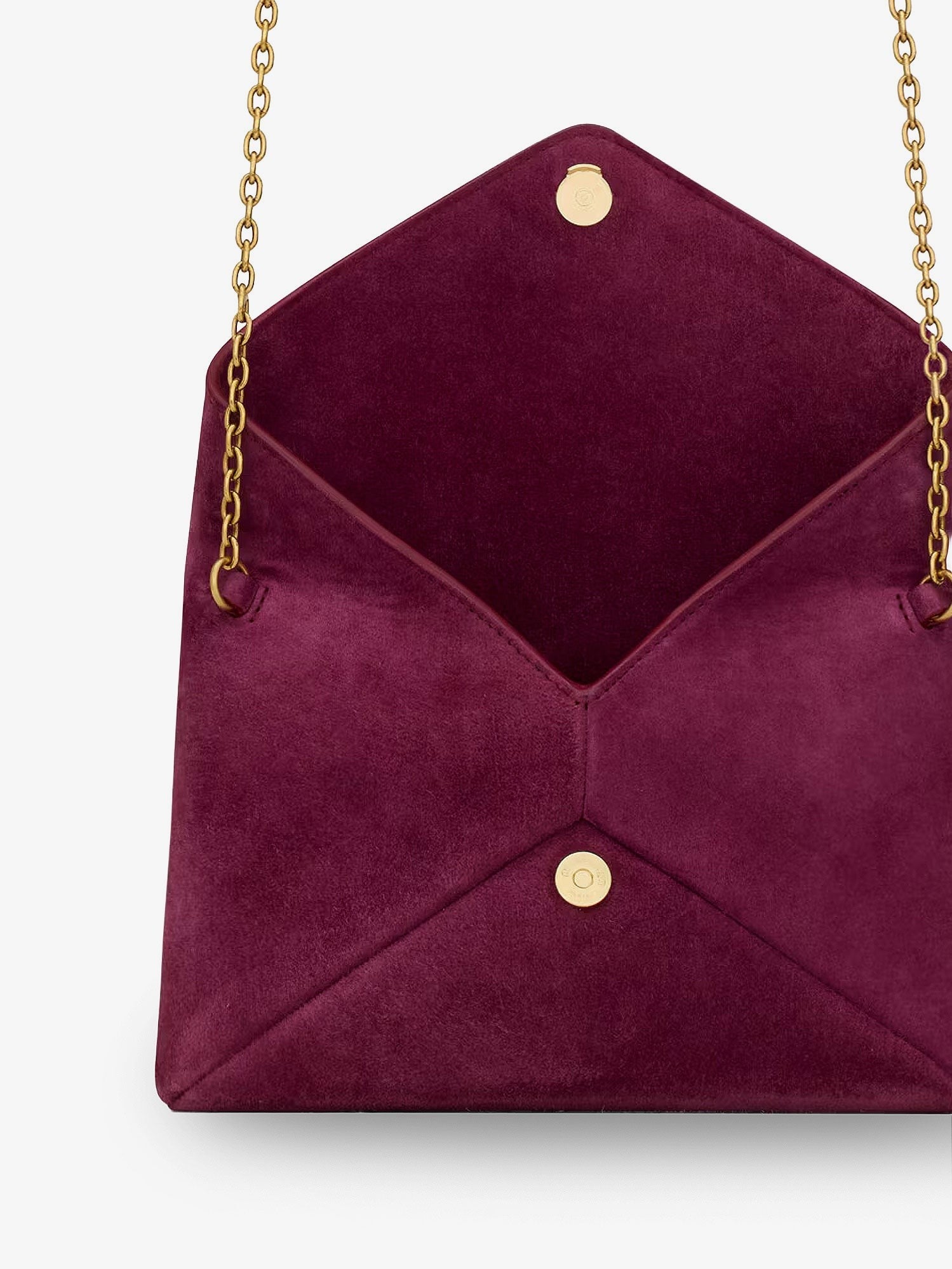 Saint Laurent - Suede crossbody with metal Cassandre logo