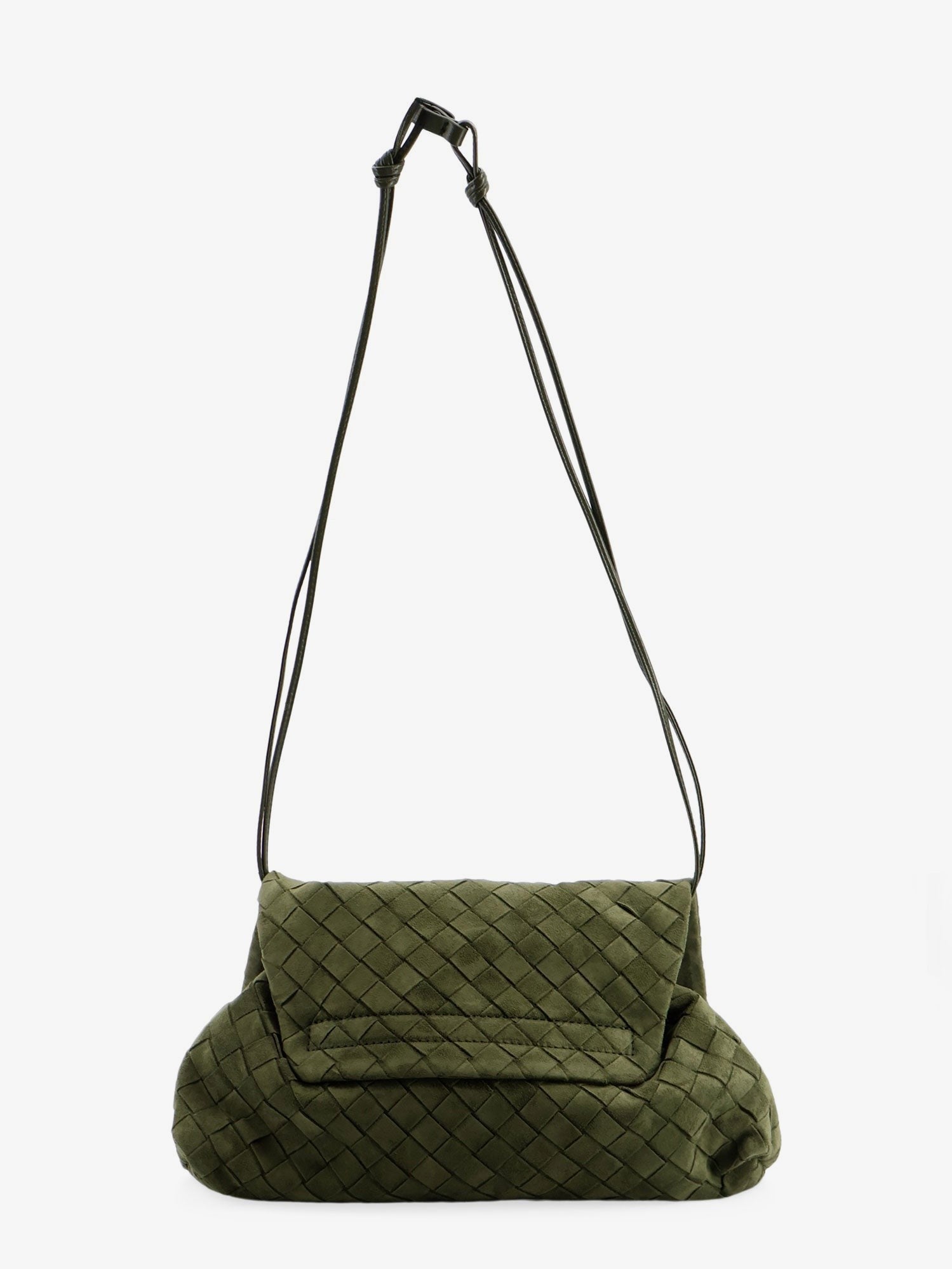 Bottega Veneta - Suede Giorno shoulder bag with Intrecciato pattern suede-giorno-shoulder-bag-with-intrecciato-pattern
