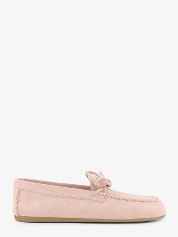 Miu Miu - Suede loafer with frontal logo suede-loafer-with-frontal-logo