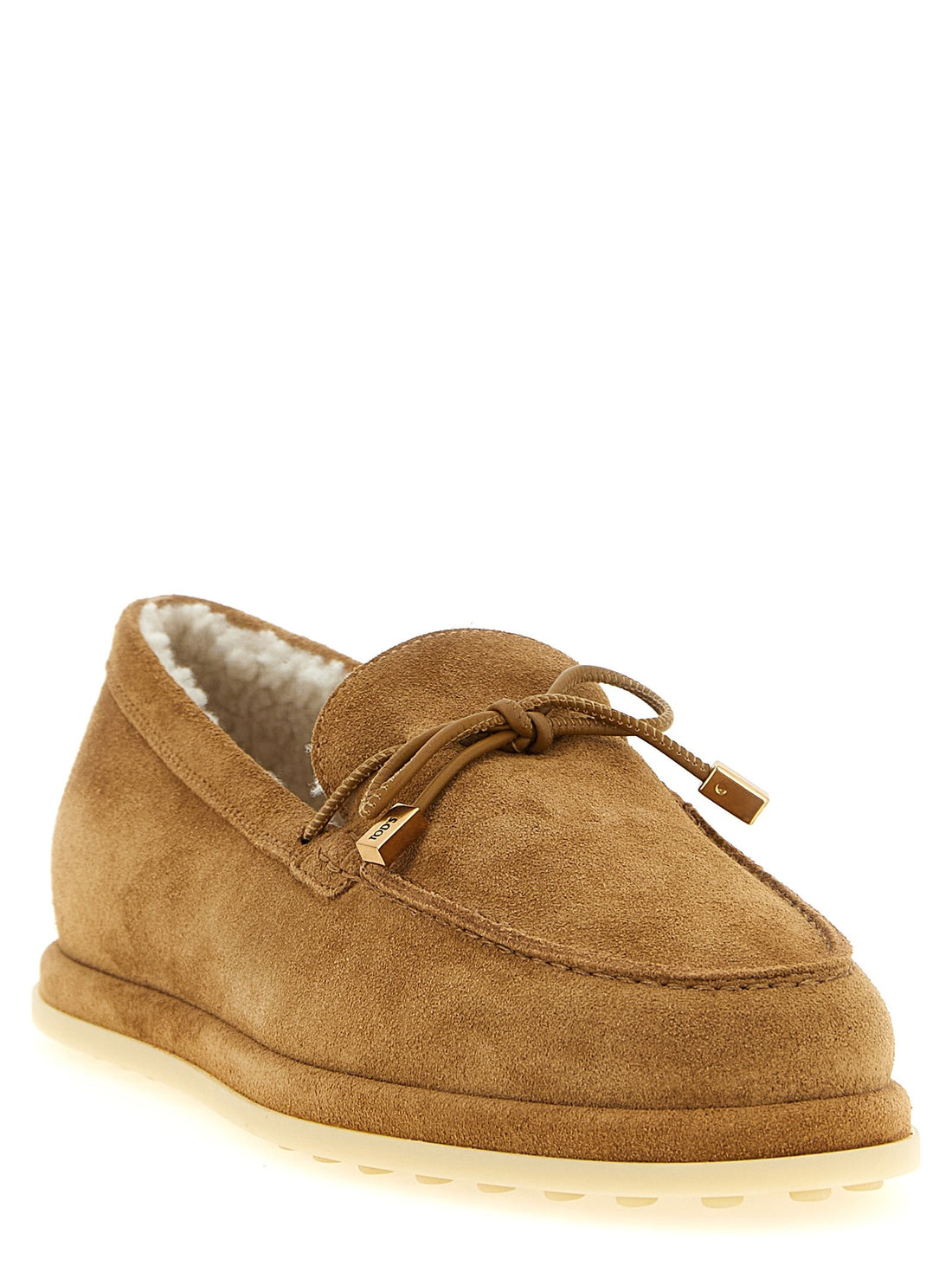 TOD'S - Suede loafers beige