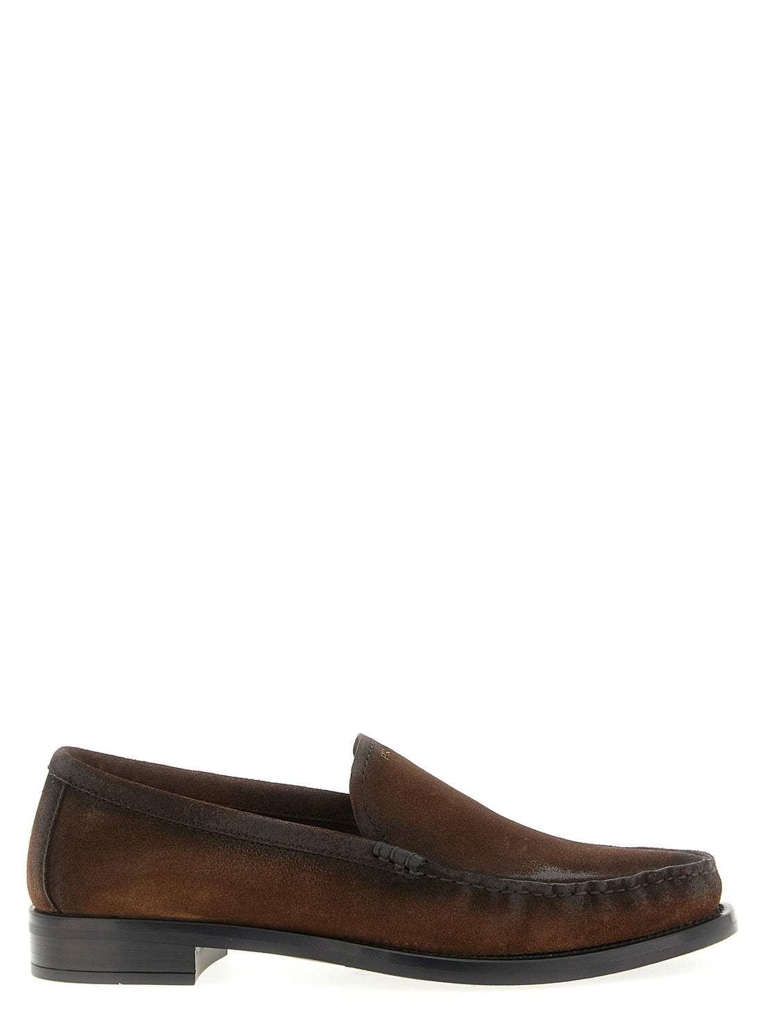 PRADA - Suede loafers Brown