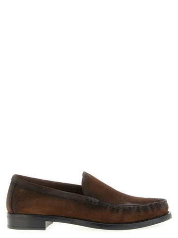 PRADA - Suede loafers Brown