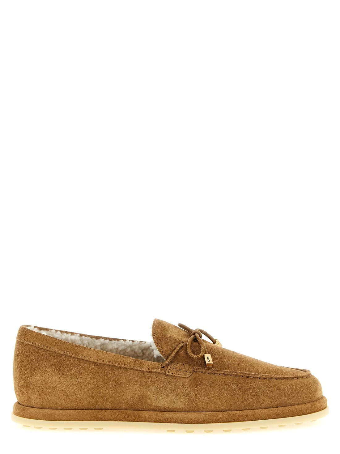 TOD'S - Suede loafers beige