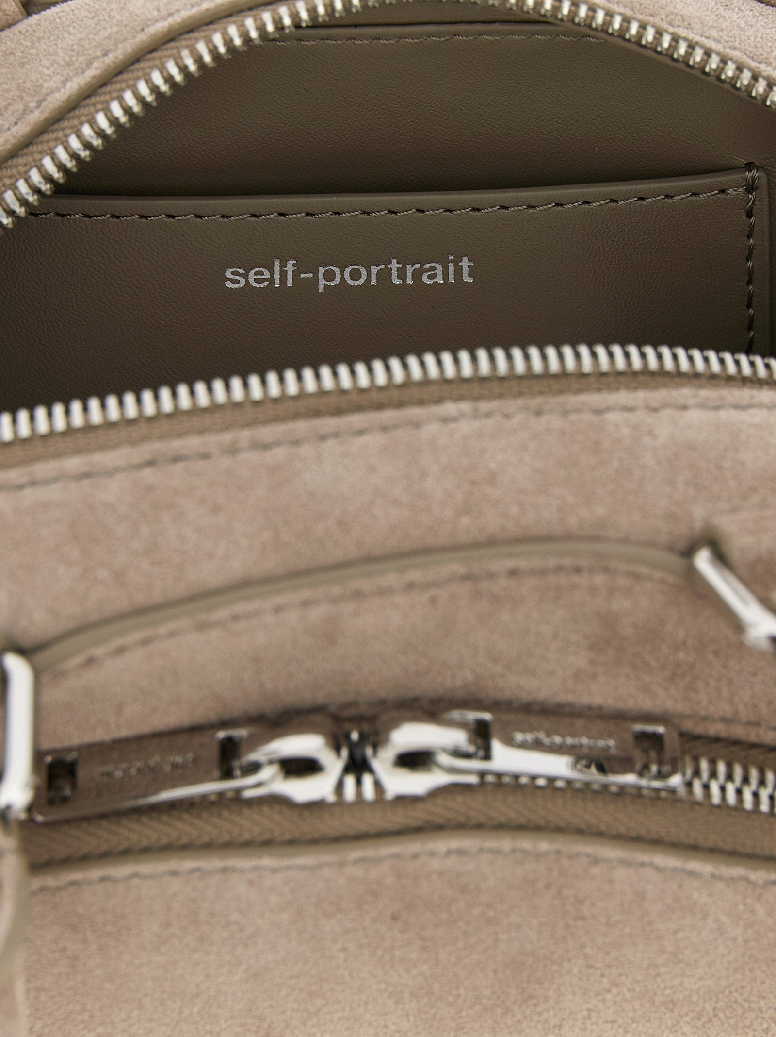 SELF PORTRAIT - 'Suede mini with charm' shoulder bag