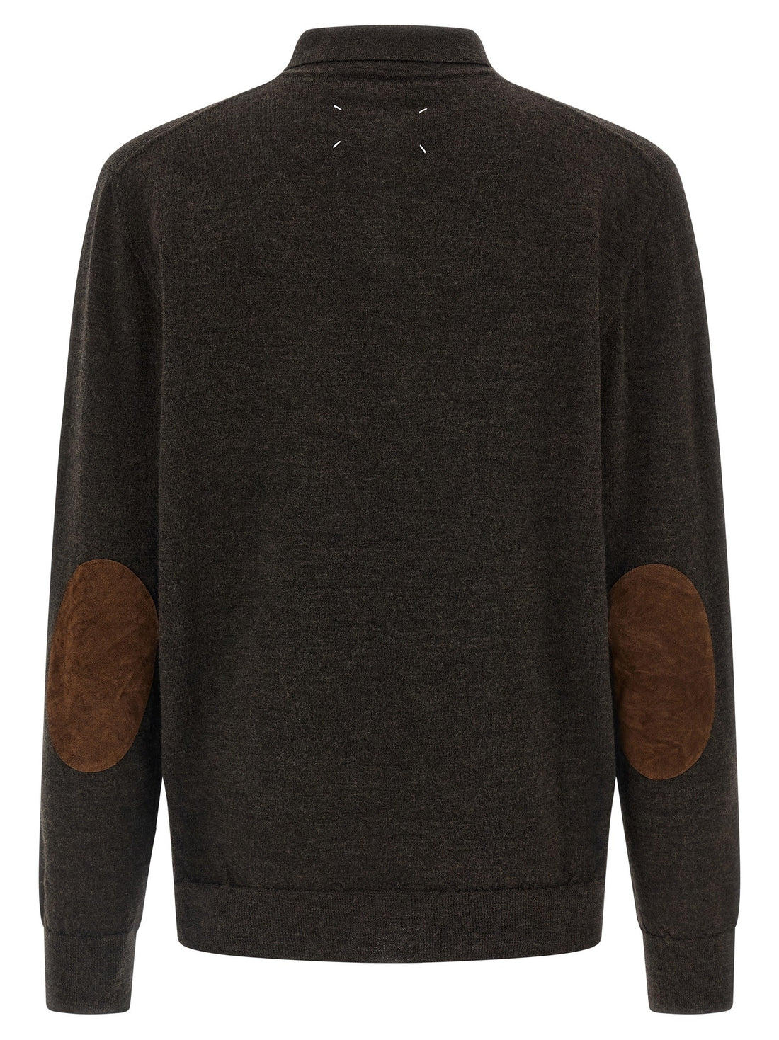 Maison Margiela - Suede patch polo shirt Brown L