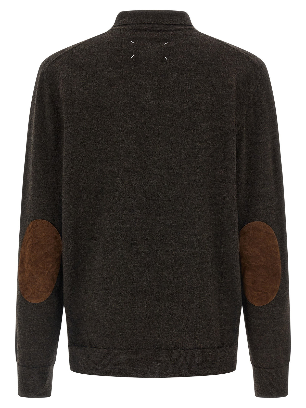 Maison Margiela - Suede patch polo shirt