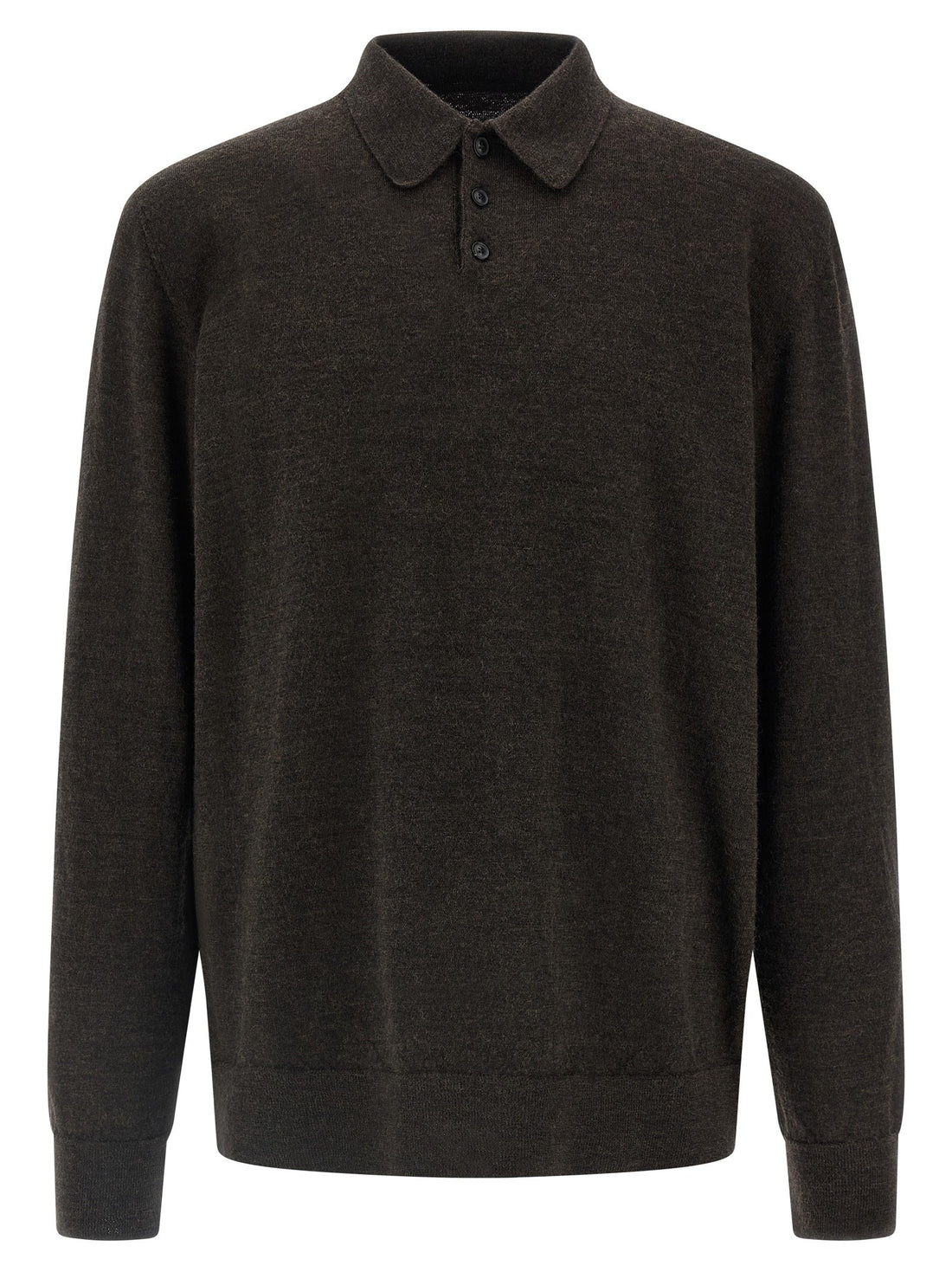 Maison Margiela - Suede patch polo shirt Brown L
