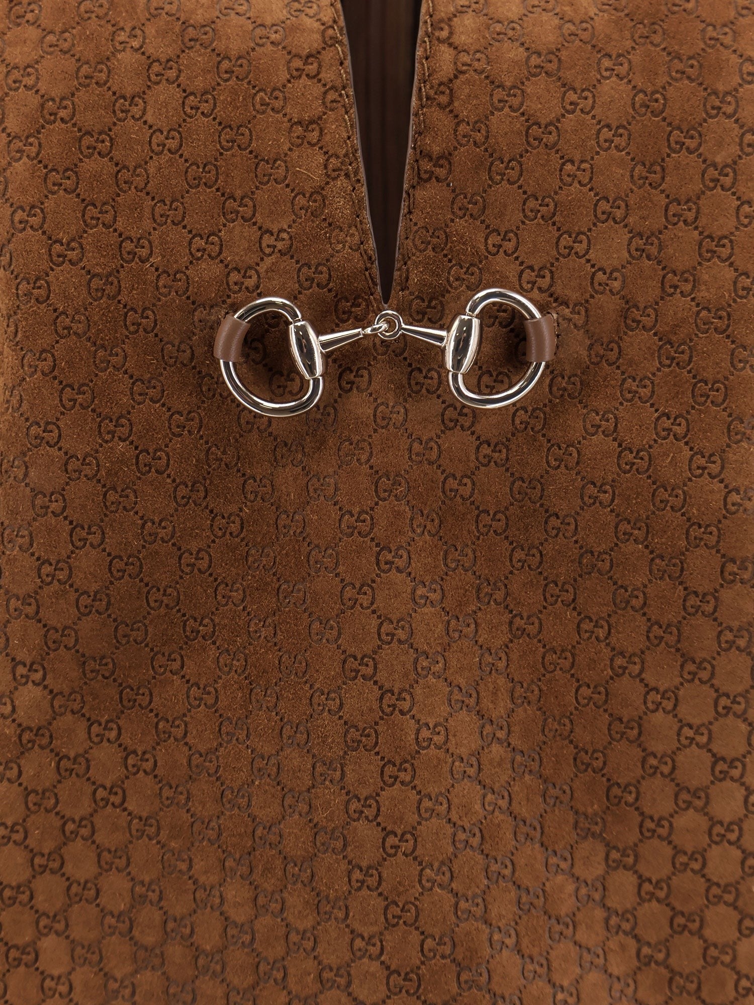 Suede short dress with all-over GG logo