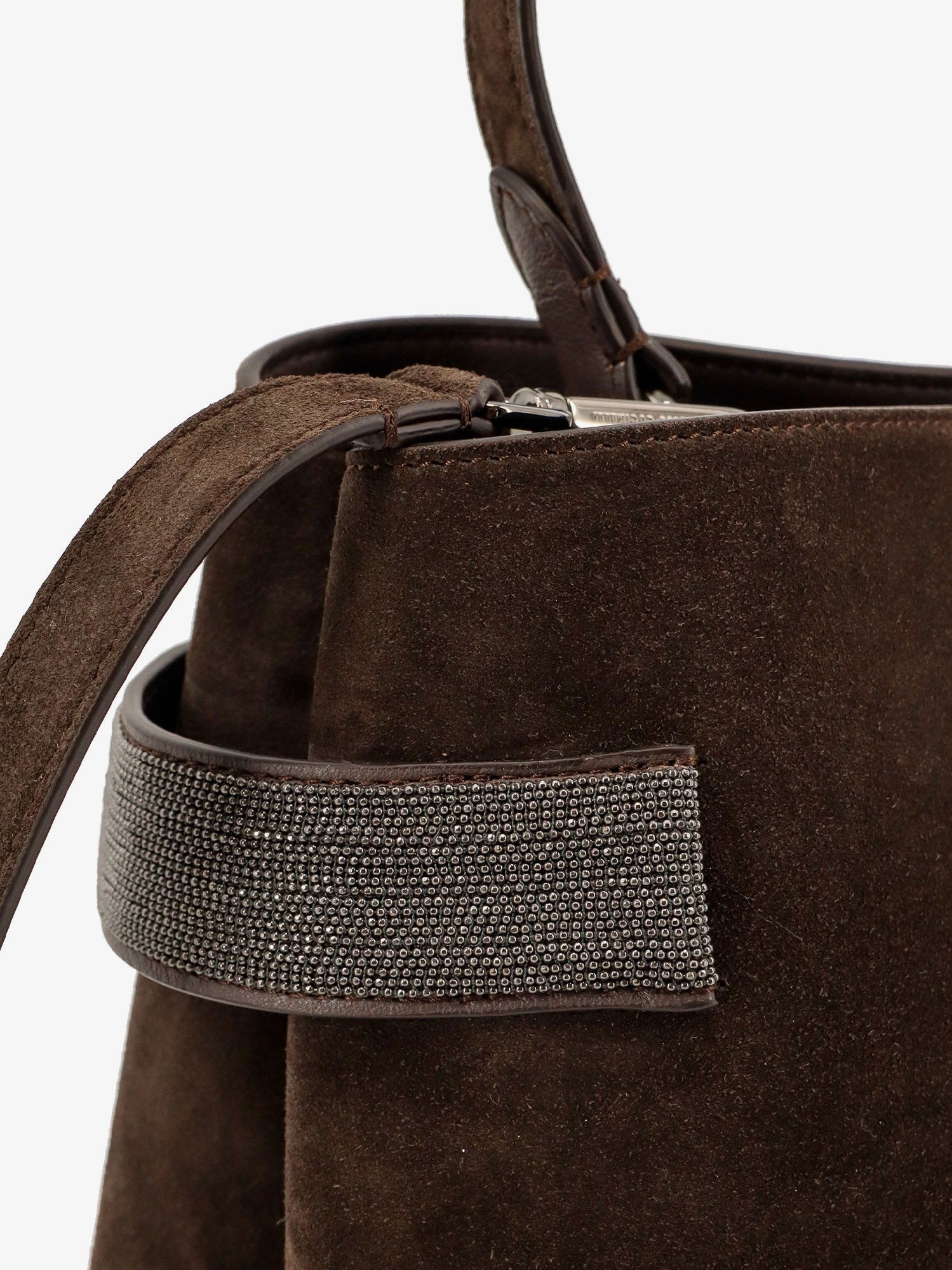 Suede shoulder bag