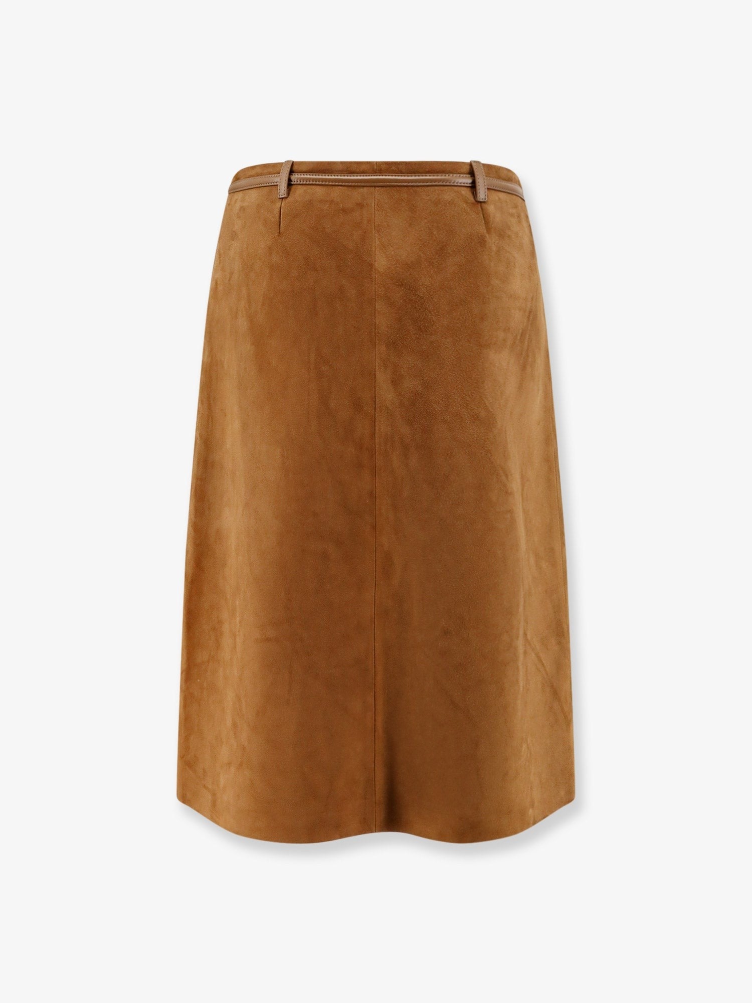 Suede skirt with Horsebit detail