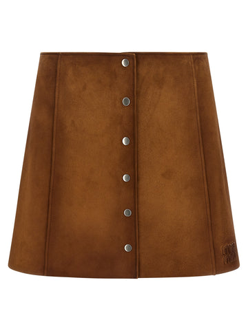Miu Miu - Suede skirt
