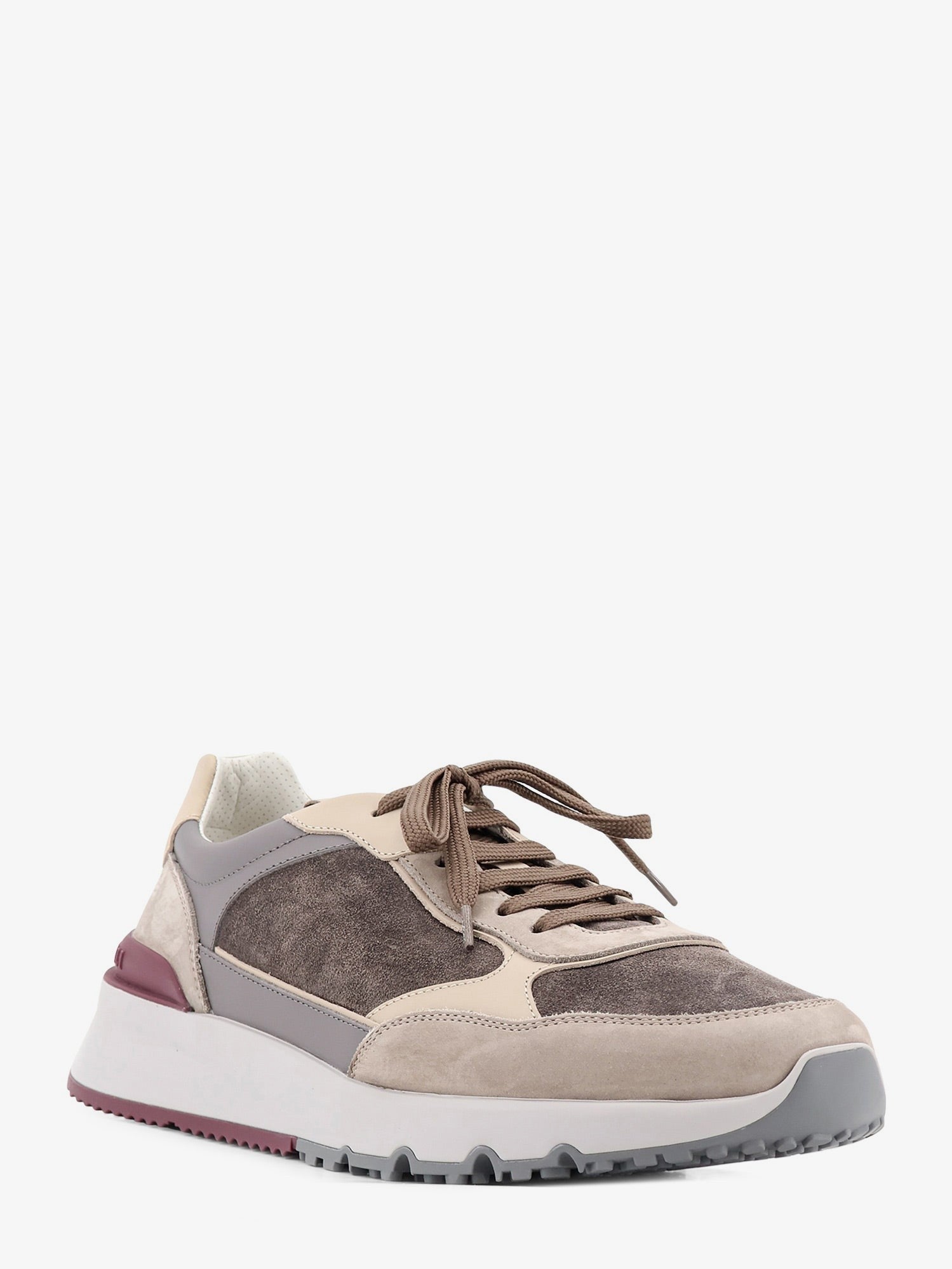 Brunello Cucinelli - Suede sneakers with leather inserts