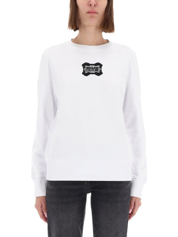 SWEATSHIRT WITH "BAROQUE" LOGO PATCH