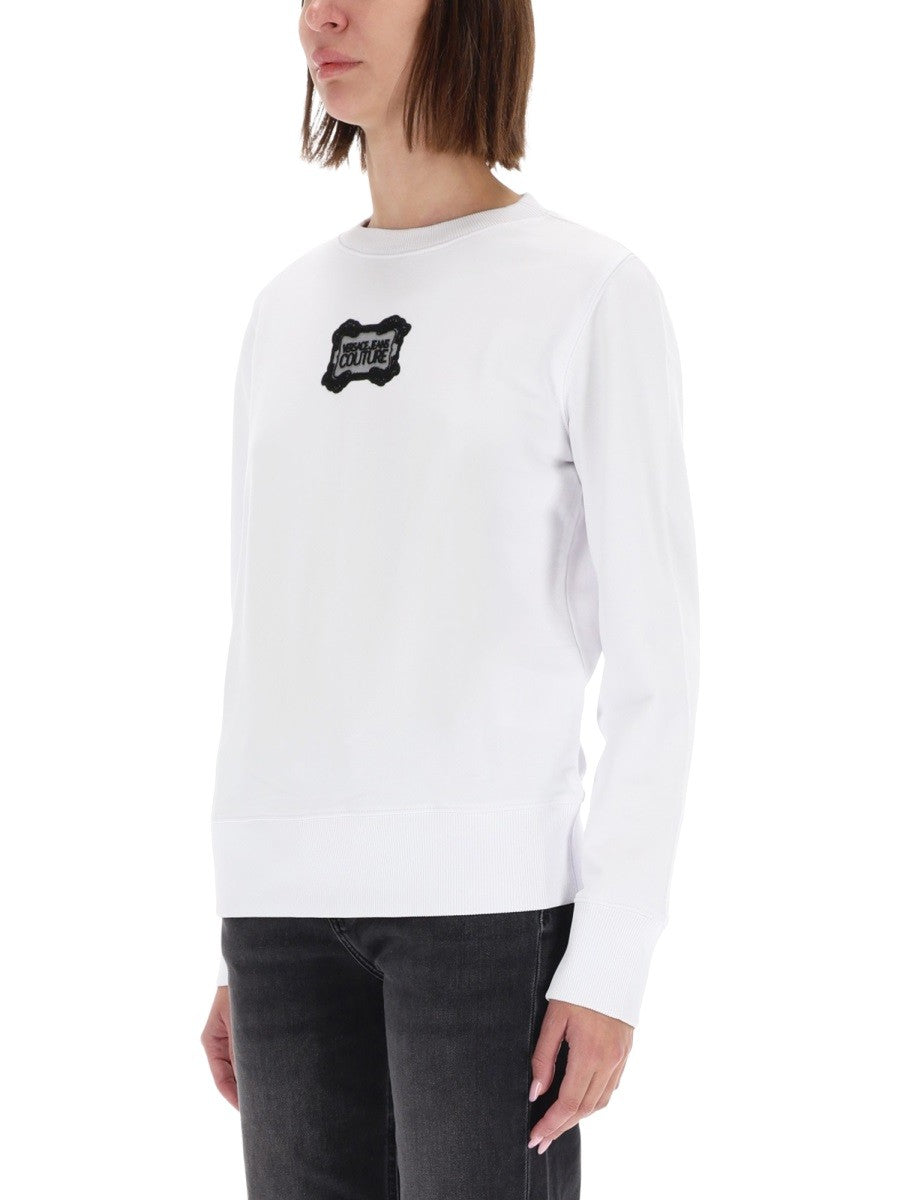 SWEATSHIRT WITH "BAROQUE" LOGO PATCH