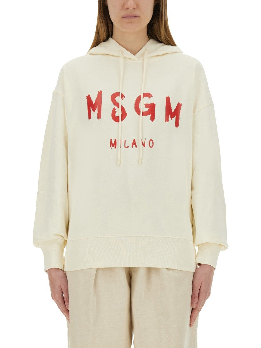 msgm - SWEATSHIRT WITH BRUSHED LOGO sweatshirt-with-brushed-logo_8a94d88e-bfec-48b8-994d-81c06e1527d6
