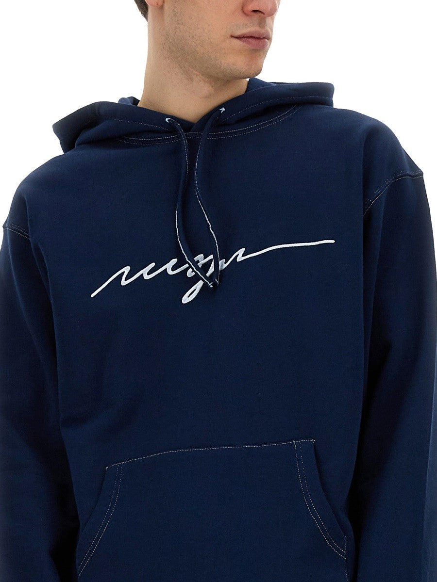 SWEATSHIRT WITH CURSIVE LOGO