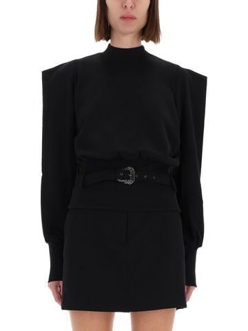 SWEATSHIRT WITH DRAPED SHOULDERS