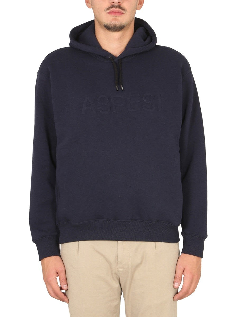 ASPESI - SWEATSHIRT WITH LOGO AND HOOD sweatshirt-with-logo-and-hood_37a7ffd7-8157-4c9b-af22-a8eaf3b571ef