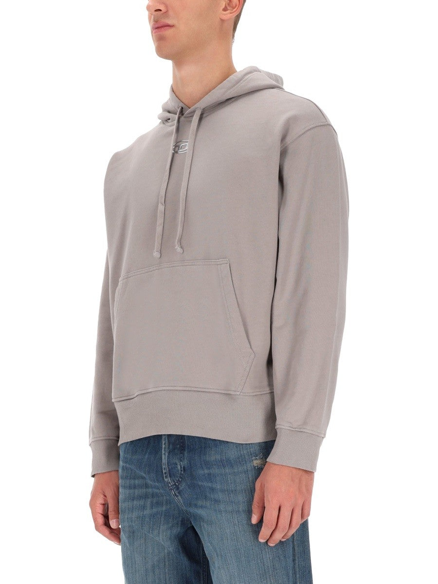 SWEATSHIRT WITH LOGO AND HOOD
