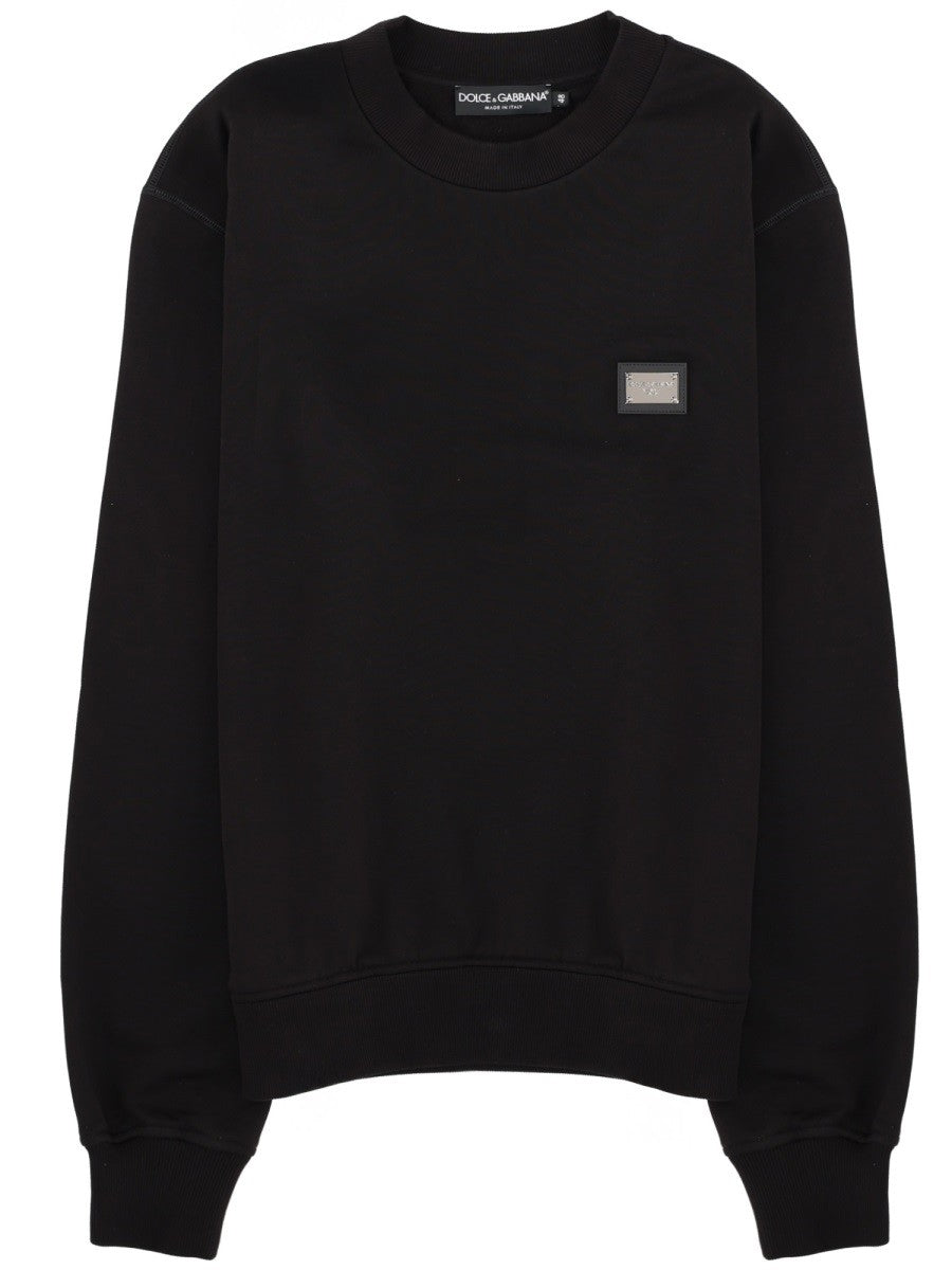 Dolce & Gabbana - SWEATSHIRT WITH LOGO PATCH sweatshirt-with-logo-patch