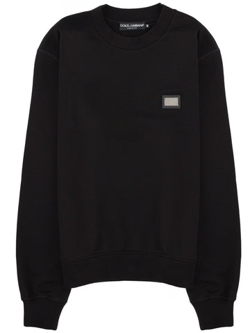 Dolce & Gabbana - SWEATSHIRT WITH LOGO PATCH sweatshirt-with-logo-patch
