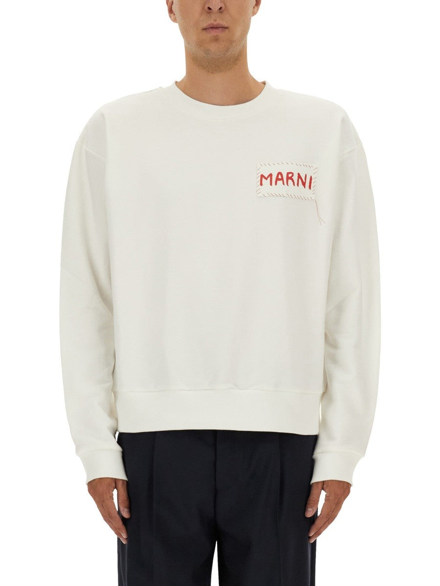SWEATSHIRT WITH LOGO PATCH