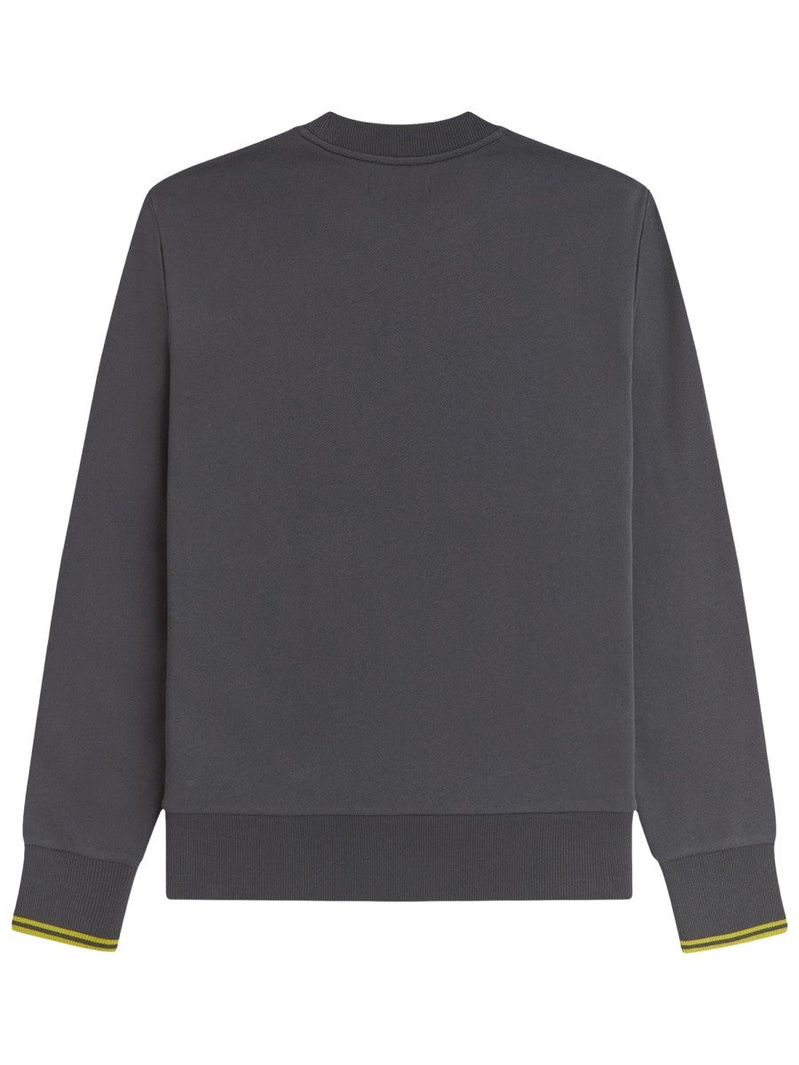 FRED PERRY - SWEATSHIRT WITH LOGO CHARCOAL XL