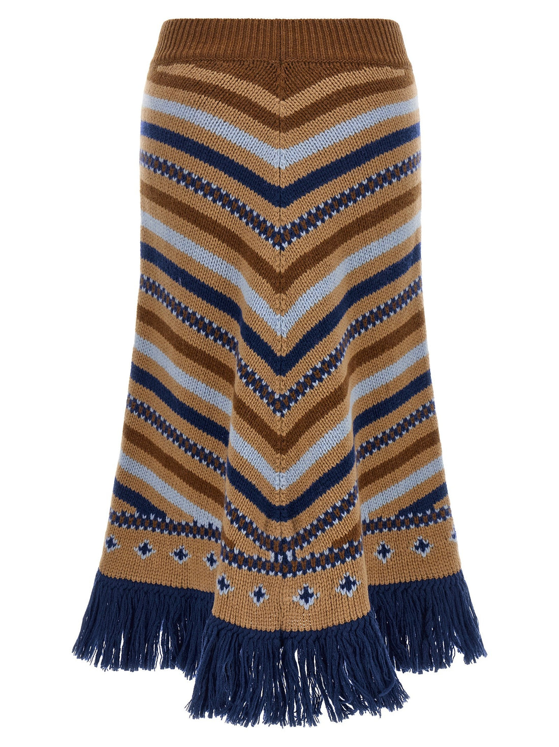 ALANUI - 'Sweet Winter' Nordic Wool Blend Skirt MULTICOLOR S