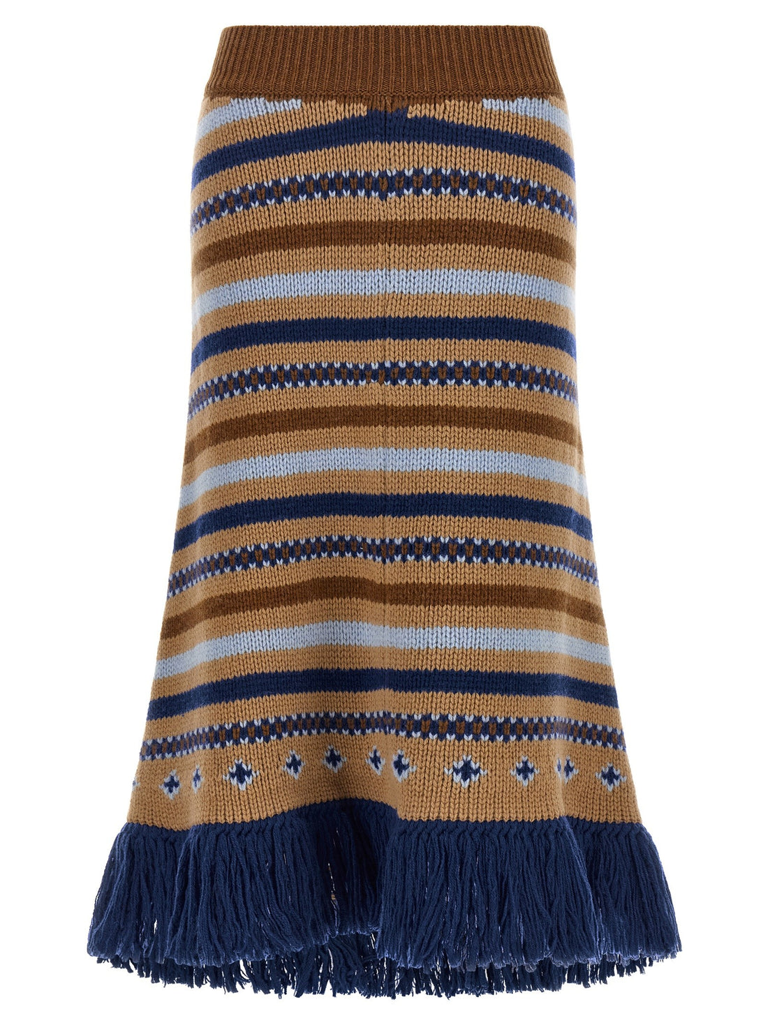 ALANUI - 'Sweet Winter' Nordic Wool Blend Skirt MULTICOLOR S