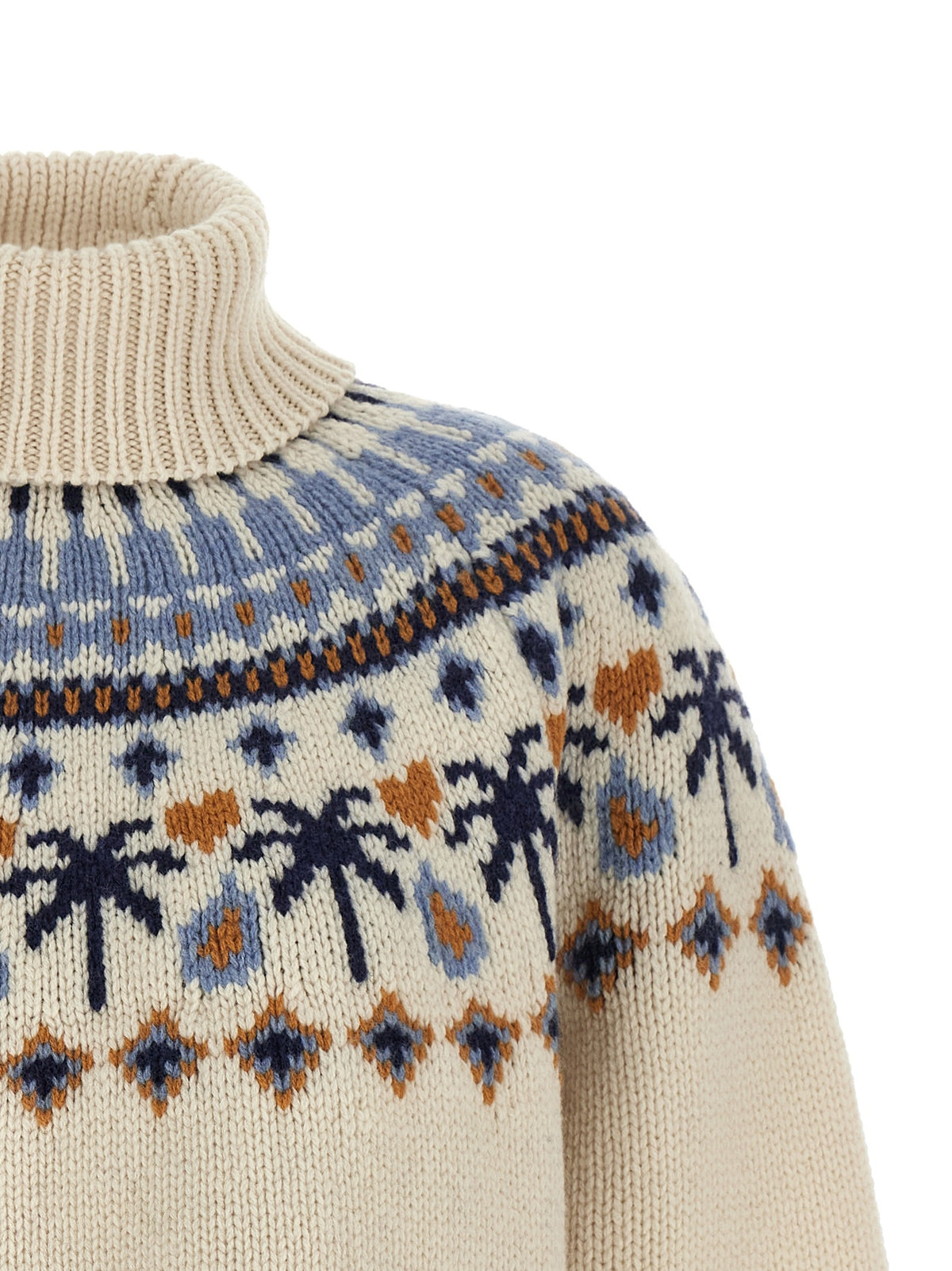 ALANUI - 'Sweet Winter' Fair Isle Turtleneck Virgin Wool Sweater