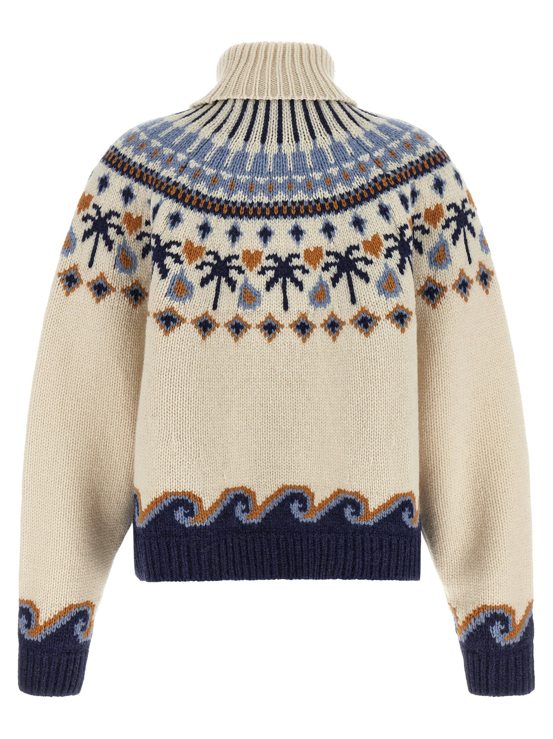 ALANUI - 'Sweet Winter' Fair Isle Turtleneck Virgin Wool Sweater MULTICOLOR
