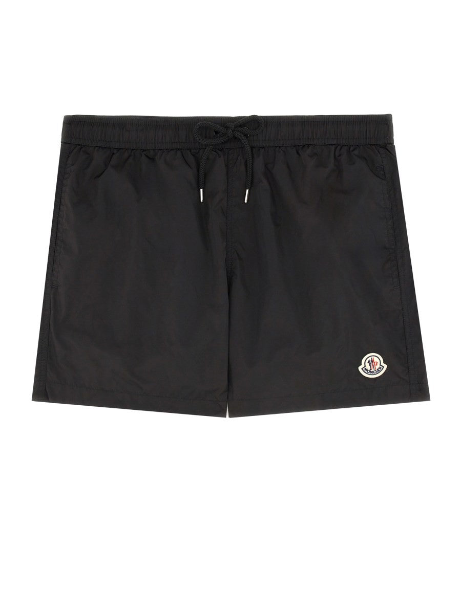 SWIM SHORTS WITH LOGO PATCH