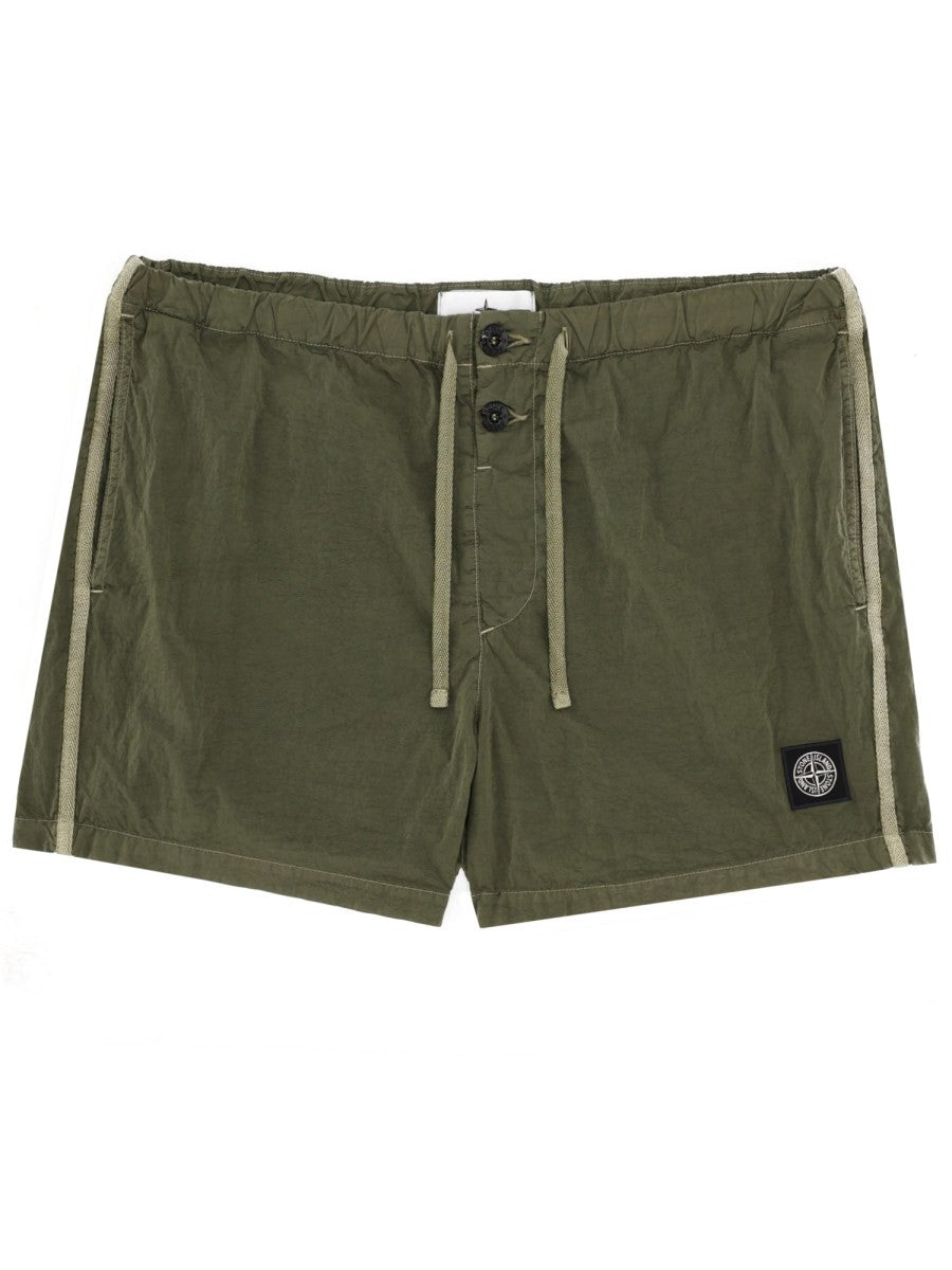 Stone Island SWIMSUIT WITH LOGO PATCH