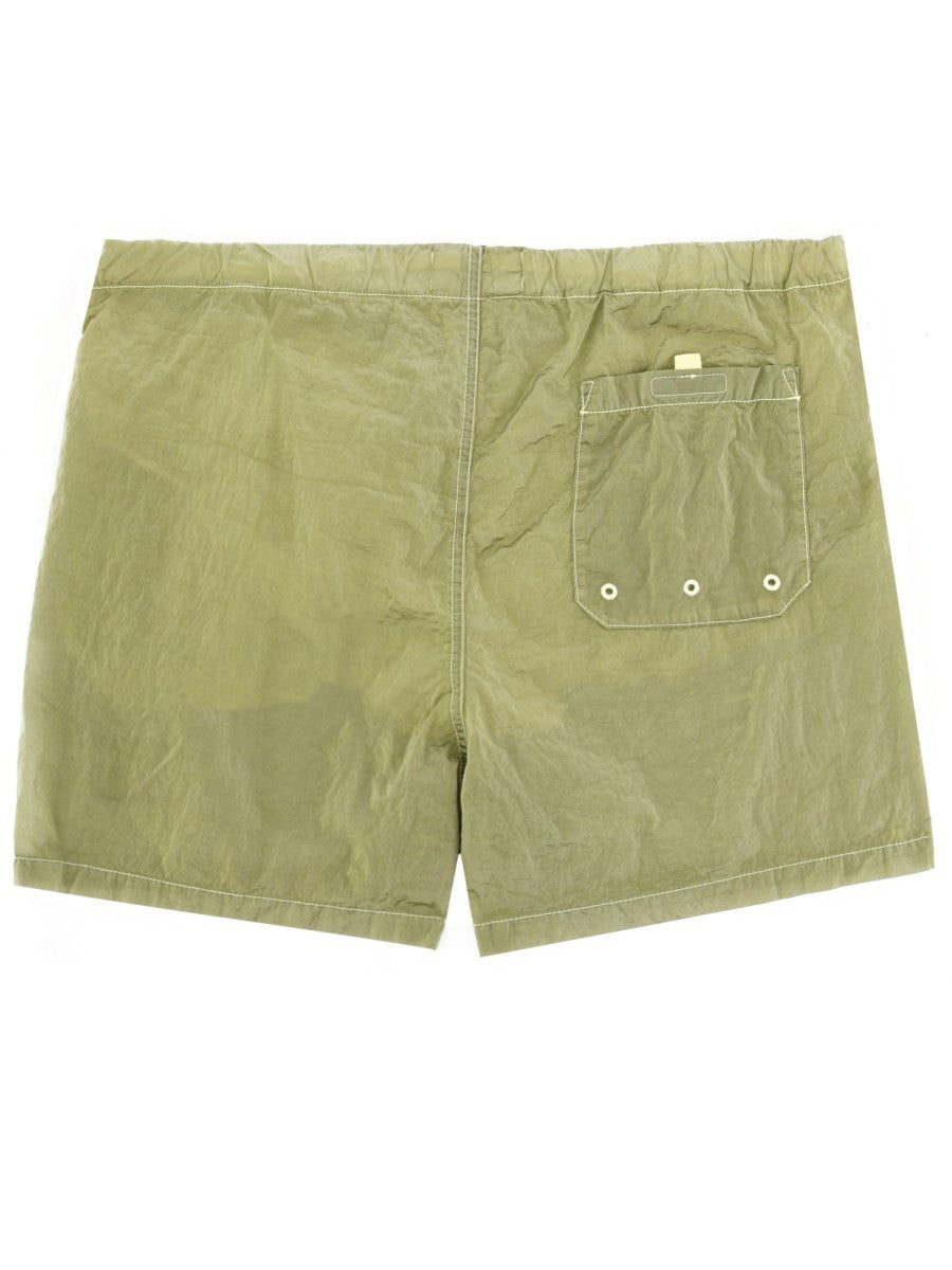 SWIMSUIT WITH LOGO PATCH