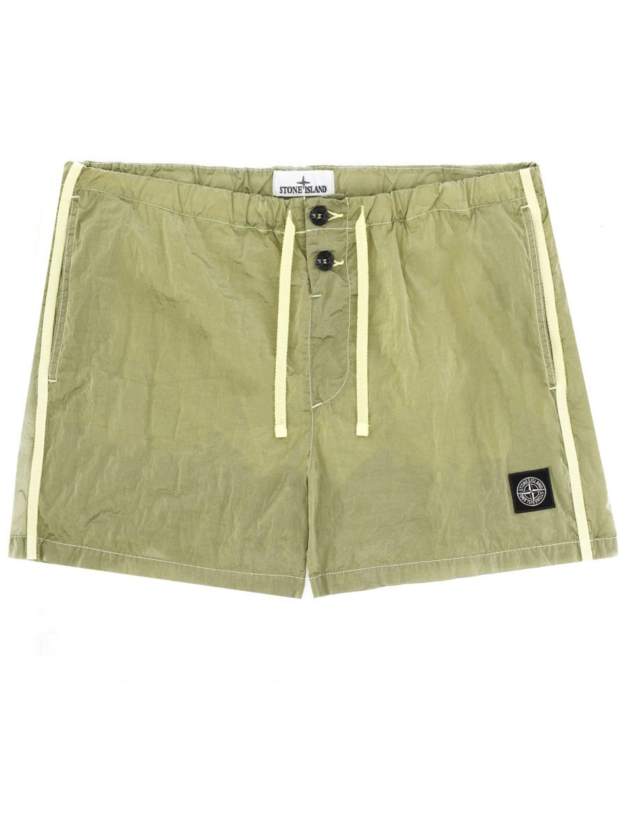 Stone Island SWIMSUIT WITH LOGO PATCH