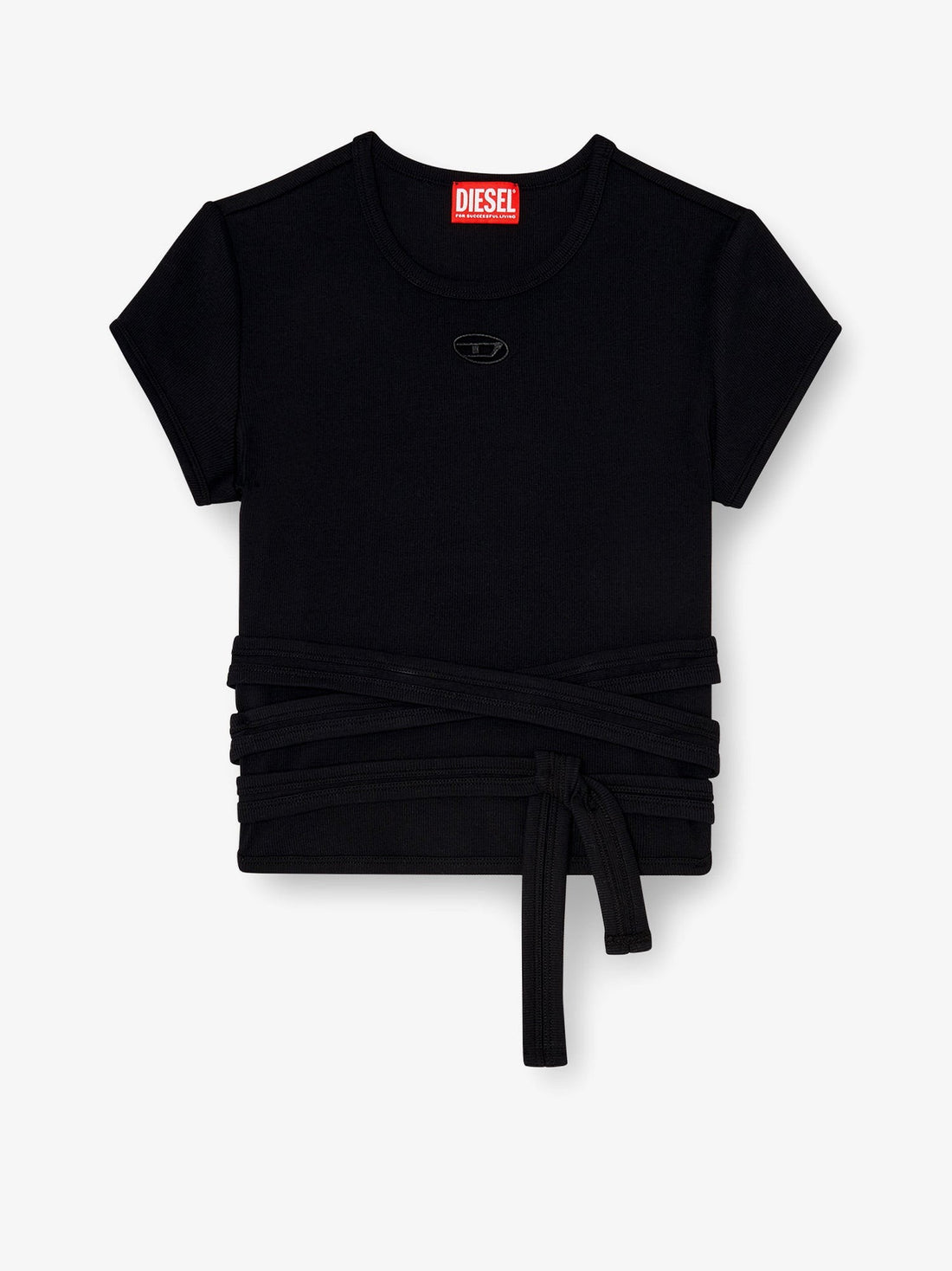 Diesel - T-BUNNY-TAIL-S1 cotton T-shirt with tie bands t-bunny-tail-s1-cotton-t-shirt-with-tie-bands_1d080530-a5d3-45d5-b6ff-76cd95481be9