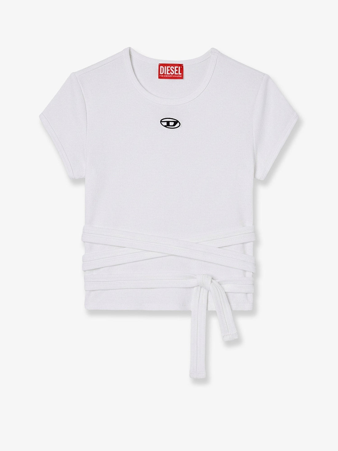 Diesel - T-BUNNY-TAIL- S1 cotton T-shirt with tie bands t-bunny-tail-s1-cotton-t-shirt-with-tie-bands_a049ee59-71a5-4f19-81b4-a81e1c0df560