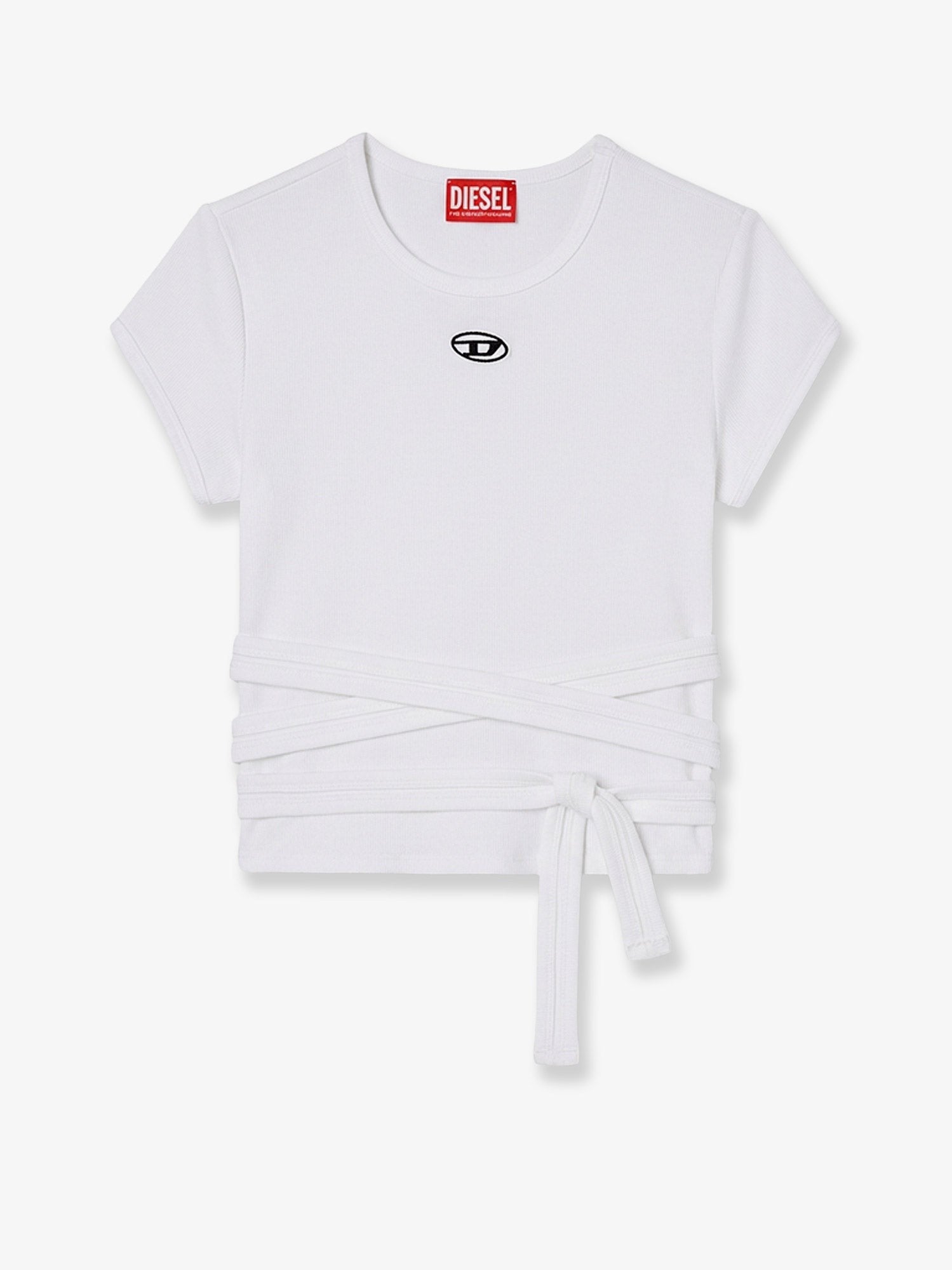 Diesel - T-BUNNY-TAIL- S1 cotton T-shirt with tie bands t-bunny-tail-s1-cotton-t-shirt-with-tie-bands_a049ee59-71a5-4f19-81b4-a81e1c0df560
