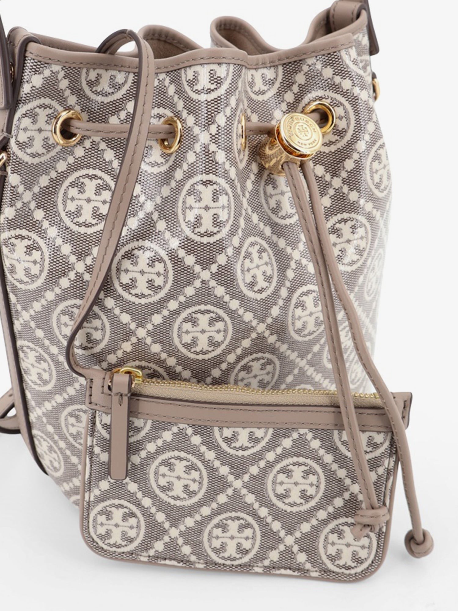 Tory Burch Tory Burch - T Monogram coated canvas bucket bag
