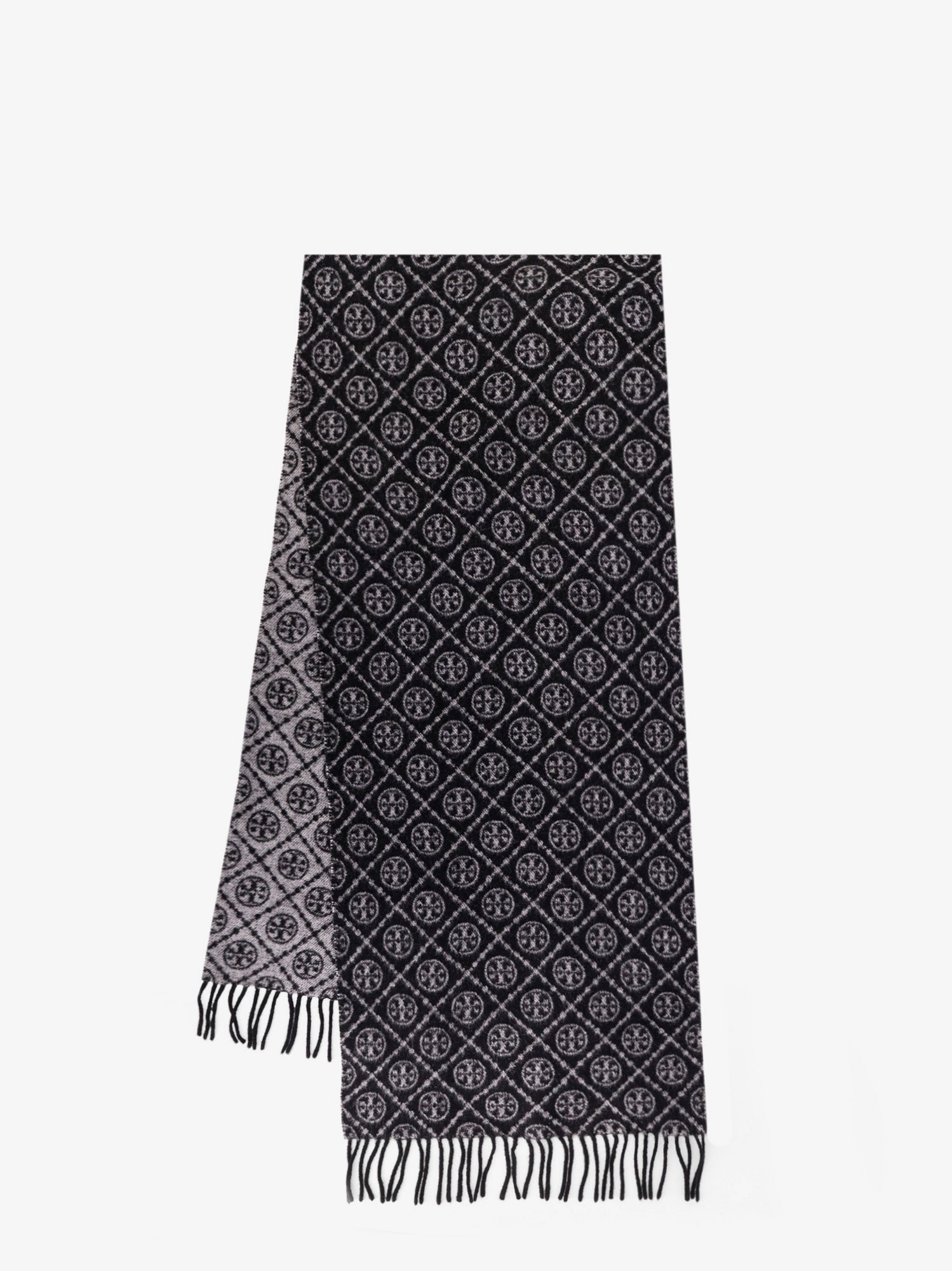 T Monogram Oblong wool and cashmere scarf