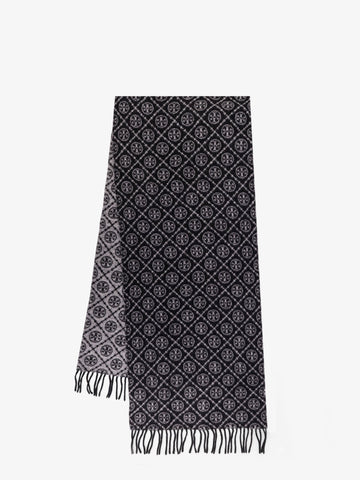 T Monogram Oblong wool and cashmere scarf