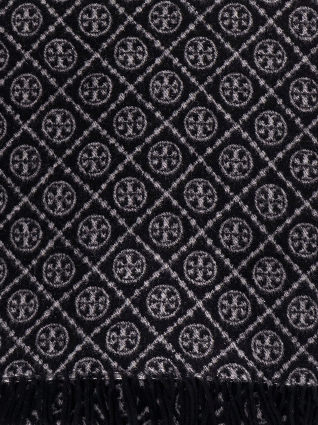 T Monogram Oblong wool and cashmere scarf